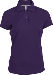 Kariban rövid ujjú galléros Női piké póló KA242, Purple-3XL