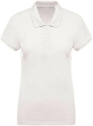 Kariban Női organikus rövid ujjú galléros piké póló KA210, Cream-S