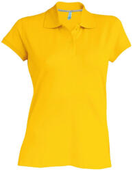 Kariban rövid ujjú galléros Női piké póló KA242, Yellow-XL