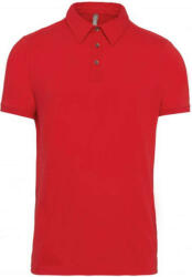 Kariban férfi galléros rövid ujjú jersey póló KA262, Red-2XL