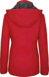 Kariban levehető kapucnis bélelt Női kabát KA6108, Red-S