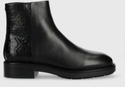 Calvin Klein bokacsizma Rubber Sole Ankle Boot fekete, női, lapos talpú - fekete Női 36