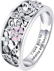 BeSpecial Inel argint 925 cu floricele - I love you to infinity and beyond - Be Nature IST0055 (IST0055_173)