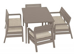 Keter Set mobilier de gradina, cappucino, cu masa Lima, Keter Delano (233329)
