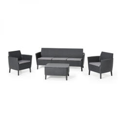 Keter Set mobilier pentru gradina, grafit, canapea cu 3 locuri, Keter Salemo (238590)
