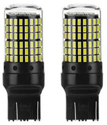 Set 2 LED T20 (W21W WY21W) 12-24V 130W 12000 lumeni 6000K alb pur (LEDT20W21W54SMD)