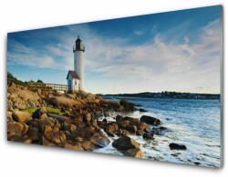  tulup. hu Modern üvegkép Lighthouse Landscape 100x50 cm 2 fogas