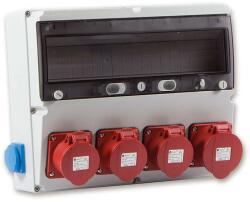 TP-Electric Ipari csatlakozó doboz 360×300MM 18MODUL(5×16A-IP44)×3+(5×32A-IP44)×1+(1×16A)×2 (3323-002-5371)
