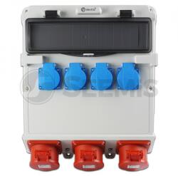 TP Electric Szerelt Ipari Doboz 300x340, Ip44, 4 X(1x16a)+3x(5x16a), 14 Modulos (3600-400-0503)