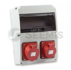 TP Electric Ipari Doboz Szerelt 220x300-1x(5p16a)+1x(5p32a) Ip44 3320-000-5700 (3320-000-5700) - tipparuhaz