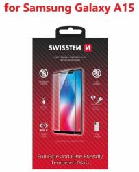 SWISSTEN Full Glue Samsung Galaxy A15 3D üvegfólia - fekete (54501847)