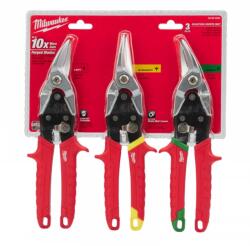 Milwaukee Set 3 foarfece pentru tabla, Milwaukee 48224533 (48224533)