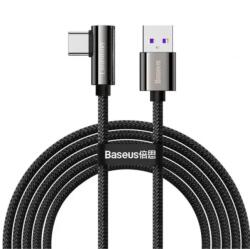 Baseus Cablu Baseus Alimentare si Date Legend Elbow Fast Charging USB la USB Type-C 66W braided 2m Negru (6953156207547)