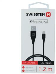 SWISSTEN Cablu Swissten de date TPE USB / Lightning MFI 1, 2 m Negru (8595217462038)