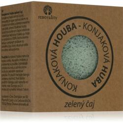 Renovality Konjac mushroom green tea tisztító szivacs normál és kombinált bőrre 7x4 cm