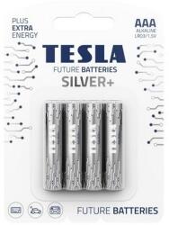 TESLA 4 baterii alcaline AAA SILVER+ 1, 5V Tesla Batteries (TS0013) Baterii de unica folosinta