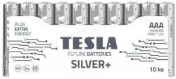 TESLA 10 baterii alcaline AAA SILVER+ 1, 5V Tesla Batteries (TS0011) Baterii de unica folosinta