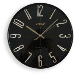 Versace Ceas de Perete Versa Negru Auriu* Plastic Cuarț 4, 3 x 30 x 30 cm