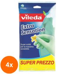 Vileda Set 4 x Manusi Menaj Vileda Extra Sensation, Marimea L (ROC-4xMAG1017639TS)