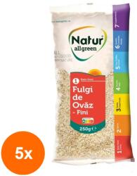 Natur All Green Set 5 x Fulgi de Ovaz Fini, Natur All Green, 250 g