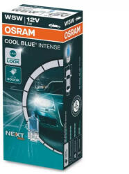 OSRAM 2825CBN-02B 12V 5W W5W W2.1x9.5d Cool Blue Intense (Next Gen) izzó, Névleges feszültség: 12V Névleges teljesítmény: 5W Típus: W (2825CBN)