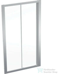 Geberit GEO 110x190 cm-es tolóajtó átlátszó üveggel, Reflex vízlepergető réteggel, ezüst kerettel, 560.143. 00.2 (560143002)