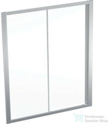 Geberit GEO 160x190 cm-es tolóajtó átlátszó üveggel, Reflex vízlepergető réteggel, ezüst kerettel, 560.183. 00.2 (560183002)