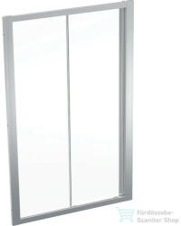 Geberit GEO 120x190 cm-es tolóajtó átlátszó üveggel, Reflex vízlepergető réteggel, ezüst kerettel, 560.153. 00.2 (560153002)