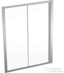 Geberit GEO 150x190 cm-es tolóajtó átlátszó üveggel, Reflex vízlepergető réteggel, ezüst kerettel, 560.173. 00.2 (560173002)