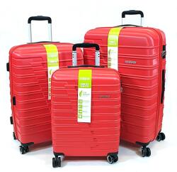 Samsonite ACTIVAIR négykerekű koral piros S, M, L bőrönd szett-3db - borond-aruhaz