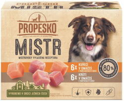 Partner in Pet Food MISTR filé csirkével és pulykával mártásban, 4x(12x85 g)