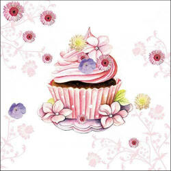 Ambiente Decorated Cupcake papírszalvéta 33x33cm, 20db-os - perfectodekor