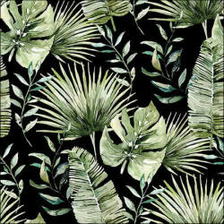 Ambiente Jungle Leaves black papírszalvéta 33x33cm, 20db-os - perfectodekor