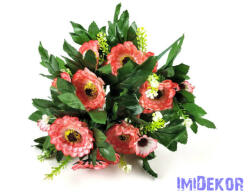  Százszorszép 7 ágú selyemvirág csokor 31 cm - Cirmos Rózsaszín