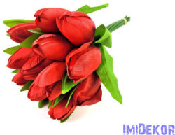 Tulipán 12 szálas kötegelt csokor 36 cm - Piros