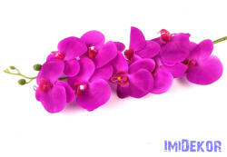  Gumis élethű phalaenopsis orchidea ág 100 cm - Rózsaszínes Lila