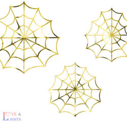 Arany pókháló mintás dekoráció