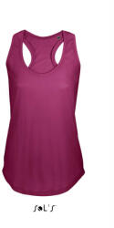 SOL'S Női ujjatlan sporthátú trikó SO00579, Raspberry-XS