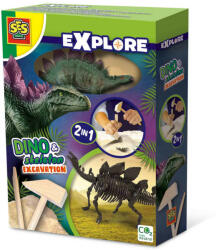 SES Creative Set creativ Dino si excavarea scheletului 2 in 1 - Stegozaur (25094)