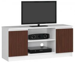 Artool Comoda pentru TV, placa laminata, 6 rafturi, alb si wenge, 120x40x55 cm (381923-AK)