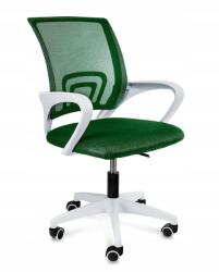 Jumi Scaun de birou, rotativ, cu plasa, cotiere, alb si verde, 54x54x95 cm (CM-923508) - jollymag
