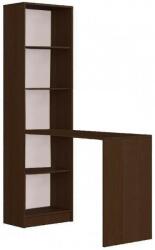 ARTOOL Birou calculator cu biblioteca, placa laminata, 5 rafturi, wenge, 125x50x180 cm, Smart (167865-AK) - jollymag