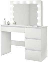 Artool Masa de toaleta/machiaj, alba, cu oglinda si LED-uri, Irina, 94x43x141 cm (BETI4biala)