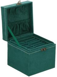 Springos Cutie pentru bijuterii, catifea, verde, 12x12x12 cm, Springos (HA1088) - jollymag