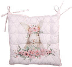 Clayre & Eef Set 6 perne scaune bumbac Iepuras 40x40x4 cm (FEB29-1)