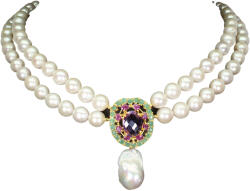 Frumoasa Venetiana Colier argint perle ametrin (C2360)