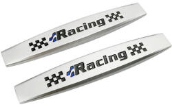 AVEX Set 2 x Embleme auto metalice, autoadezive, model RACING , finisaj Crom, dimensiune, 10 x 1, 5 cm (AVX-T061023-6) - dawmark