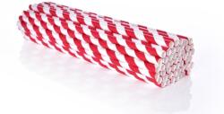 Dedra Papír szívószál 50 darabos csíkos piros-fehér (DA24592)