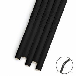 Papír szívószál - fekete - 190 x 4, 5 mm - 150 db / csomag (GL-57604B)