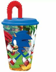 Javoli Sonic a sündisznó szívószálas pohár műanyag 430 ml (STF40530)